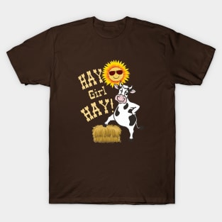 Hay Girl Hay Heifer Funny Cow T-Shirt